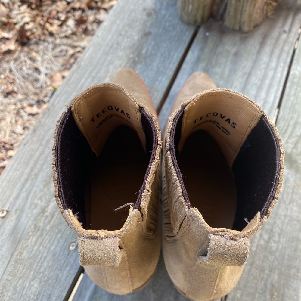Tecovas Tan Suede Ankle Boots - Picture 4 of 6